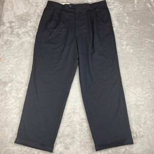 Ralph Lauren Wool Dress Pants Mens 36x32‎ (35x28) Black Cuffed Pleated Comfort